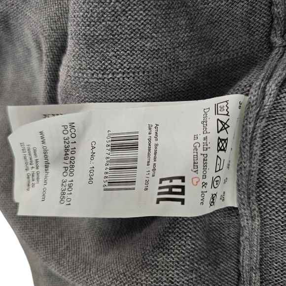 Olsen cardigan, grey, soft, size small - Picture 9 of 9